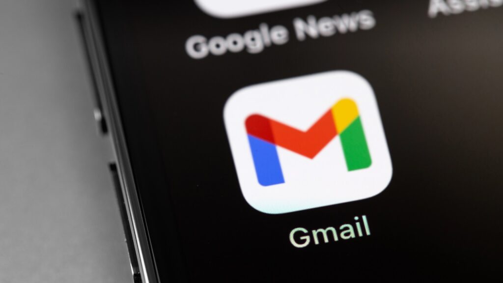 Gmail icon on a phone